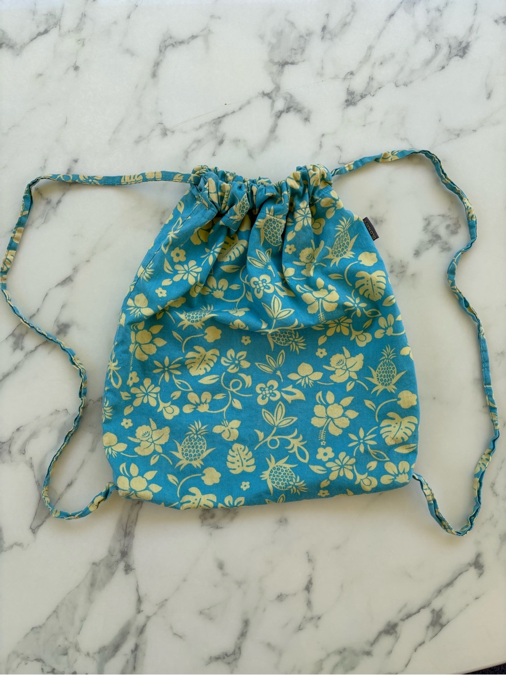 Y2K Vintage Drawstring Sling Backpack Old Navy Tropical
